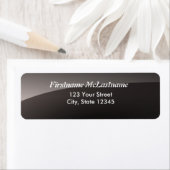 Étiquette de adresse noir brillant (En situation)