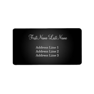 Étiquette de adresse noir moderne