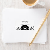 Étiquette de adresse Onyx Bloom (En situation)