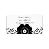 Étiquette de adresse Onyx Bloom (Devant)