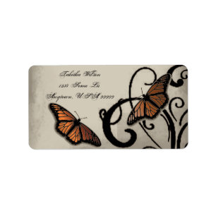 Étiquette de adresse Onyx Butterfly