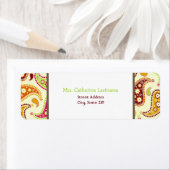 Étiquette de adresse Paisley (En situation)