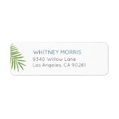 Étiquette de adresse Palm Leaf (Devant)