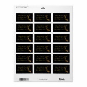 Étiquette de adresse/papillon et perruques (Feuille entière)