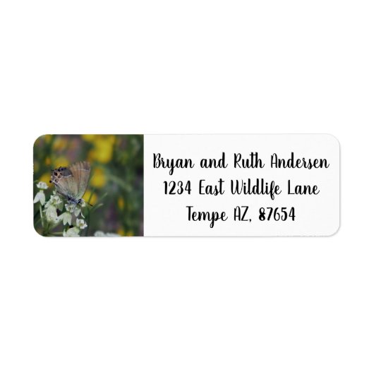 Étiquette de adresse papillon skipper (Devant)
