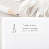 Étiquette de adresse Paris, Étiquette de adresse d (En situation)