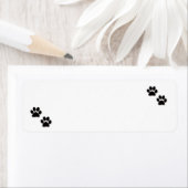 étiquette de adresse "Pawprints" (En situation)