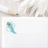 Étiquette de adresse Peacock Feather (En situation)
