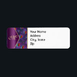 Étiquette de adresse Peacock Plum Purple<br><div class="desc"></div>