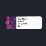 Étiquette de adresse Peacock Plum Purple<br><div class="desc"></div>