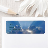 Étiquette de adresse Peek-a-boo Sun et nuages (En situation)