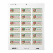 Étiquette de adresse Penguin de cacao de Noël (Feuille entière)