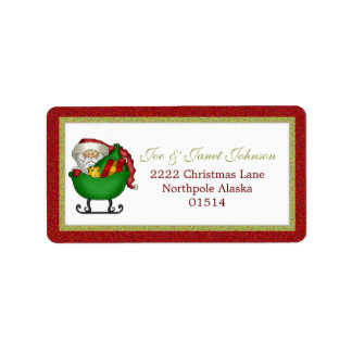 Étiquette de adresse père Noël