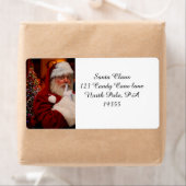 Étiquette de adresse Père Noël parfait (En situation)