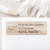 Étiquette de adresse personnalisable de tortue mar (En situation)