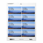 Étiquette de adresse personnalisable d'image de mo (Feuille entière)