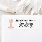 Étiquette de adresse personnalisable pour douche b (En situation)