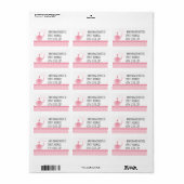 Étiquette de adresse personnalisable pour douche b (Feuille entière)