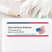 Étiquette de adresse personnalisé à thème de juill (En situation)