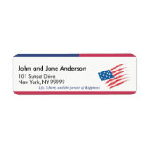 Étiquette de adresse personnalisé à thème de juill (Devant)