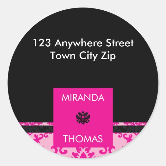 ÉTIQUETTE DE ADRESSE PERSONNALISÉ :: couleurs dama (Devant)