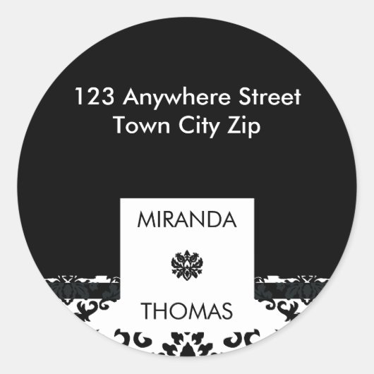 ÉTIQUETTE DE ADRESSE PERSONNALISÉ :: couleurs dama (Devant)