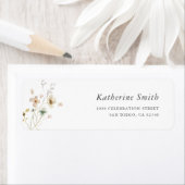 étiquette de adresse personnalisé fleur sauvage aq (En situation)