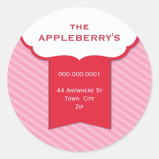 ÉTIQUETTE DE ADRESSE PERSONNALISÉ :: lapel 1 (Devant)