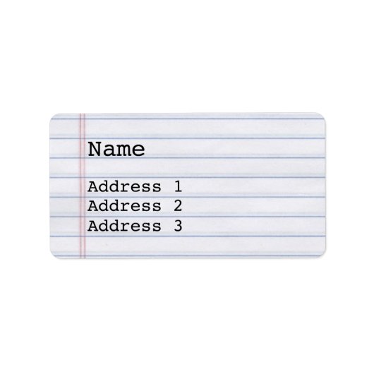 Étiquette de adresse personnalisé papier carnet (Devant)