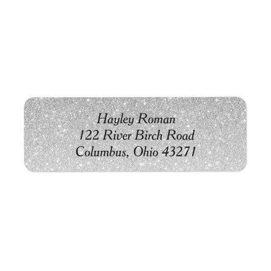 Étiquette de adresse personnalisé Parties scintill (Devant)