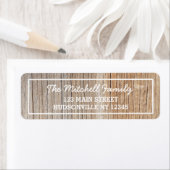 Étiquette de adresse personnalisé Rustique Woodgra (En situation)