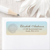 Étiquette de adresse personnalisé Seashell Beach (En situation)