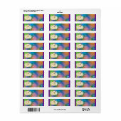 Étiquette de adresse-Personnaliser du nouvel an (Feuille entière)