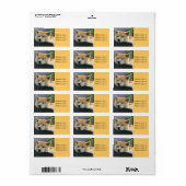 Étiquette de adresse photo Akita (Feuille entière)