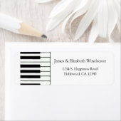 Étiquette de adresse Piano Keys (En situation)