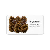 Étiquette de adresse Pinecones (Devant)
