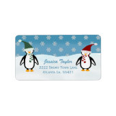 Étiquette de adresse pingouin (Devant)