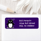 Étiquette de adresse - Pingouin malin (En situation)