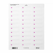 Étiquette de adresse Pinkalicious (Feuille entière)