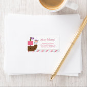 Étiquette de adresse pirate de la mignonne fille r (En situation)