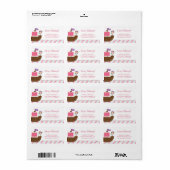 Étiquette de adresse pirate de la mignonne fille r (Feuille entière)