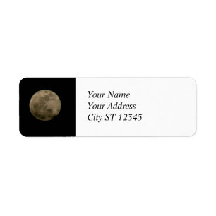Étiquette de adresse Pleine lune