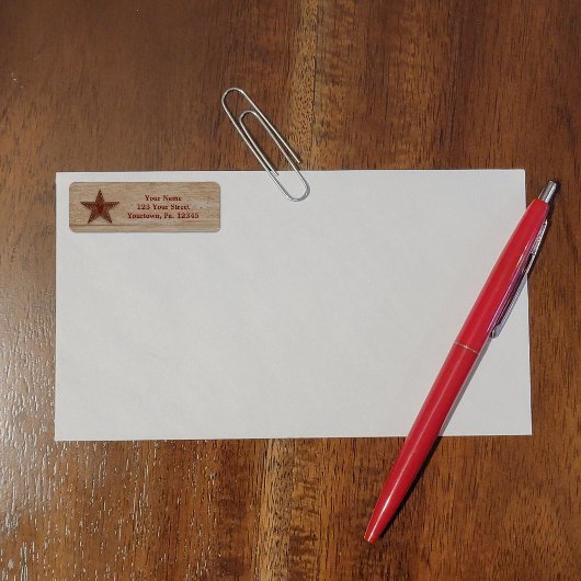 Étiquette de adresse pointu étoilé