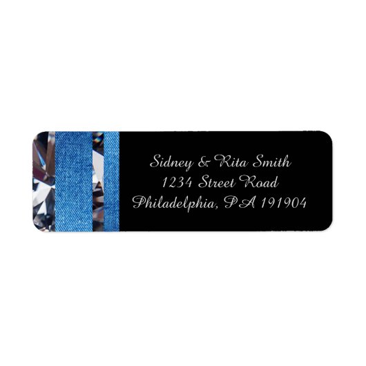 Étiquette de adresse pour Denim & Diamonds Collect (Devant)