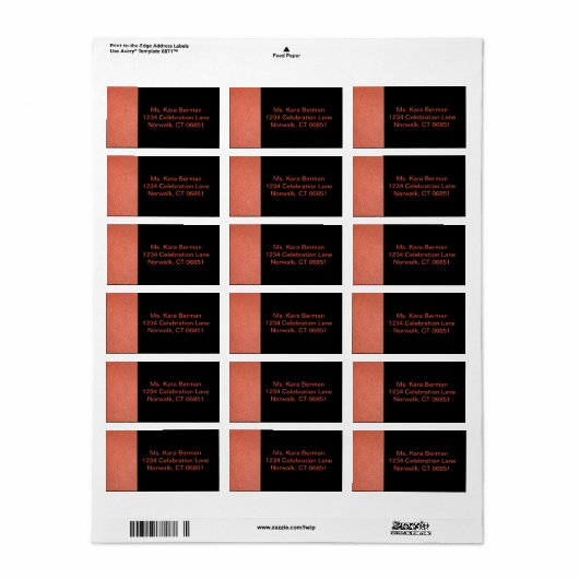 Étiquette de adresse pour Hoops Collection II (Feuille entière)