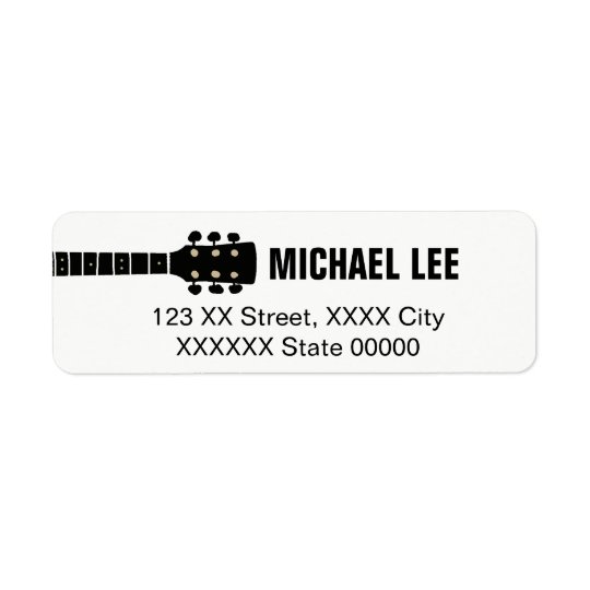 étiquette de adresse pour un joueur de guitare ou