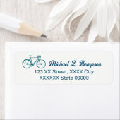 Étiquette de adresse pour un magasin de vélos ou d (En situation)