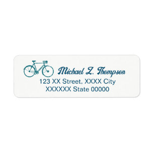 Étiquette de adresse pour un magasin de vélos ou d