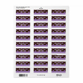 Étiquette de adresse pourpre n points Brown (Feuille entière)
