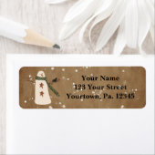 Étiquette de adresse principal de Snowman (En situation)